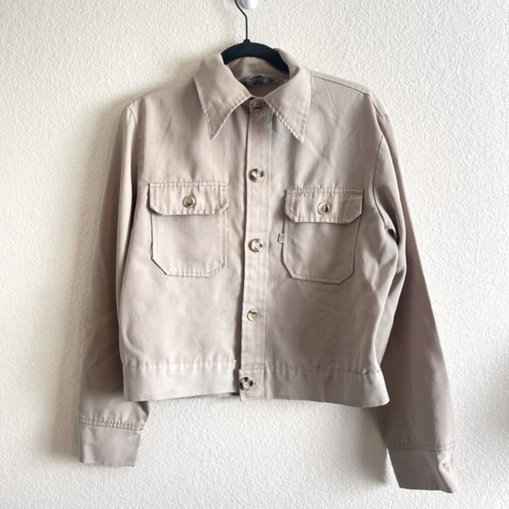 Vintage 70's Levi's Panatela Sportswear Cropped Shirt Jacket Women's Size Medium